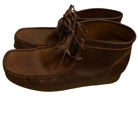 Clarks Classic Brown Leather Wallabee Chukka Boots‎ Moccasin Style Comfort Shoes main image 6